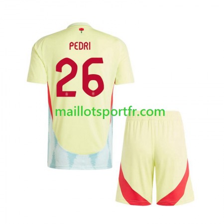 Maillot de Foot Espagne Pedri 26 Enfant Exterieur UEFA Euro 2024